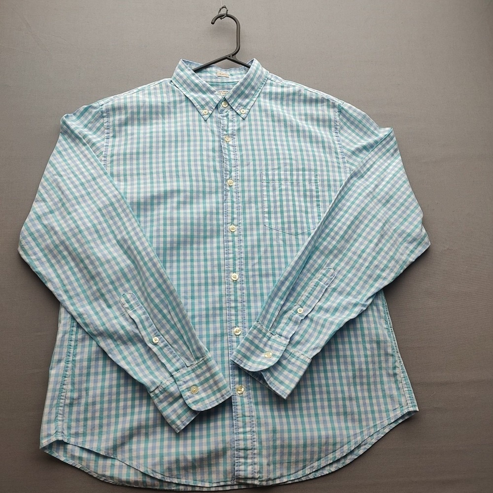 J Crew Slim Fit Men's Multicolored Plaid Button Up Large Long Sleeve